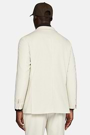 Cream Cotton Velvet Jacket, Cream, hi-res