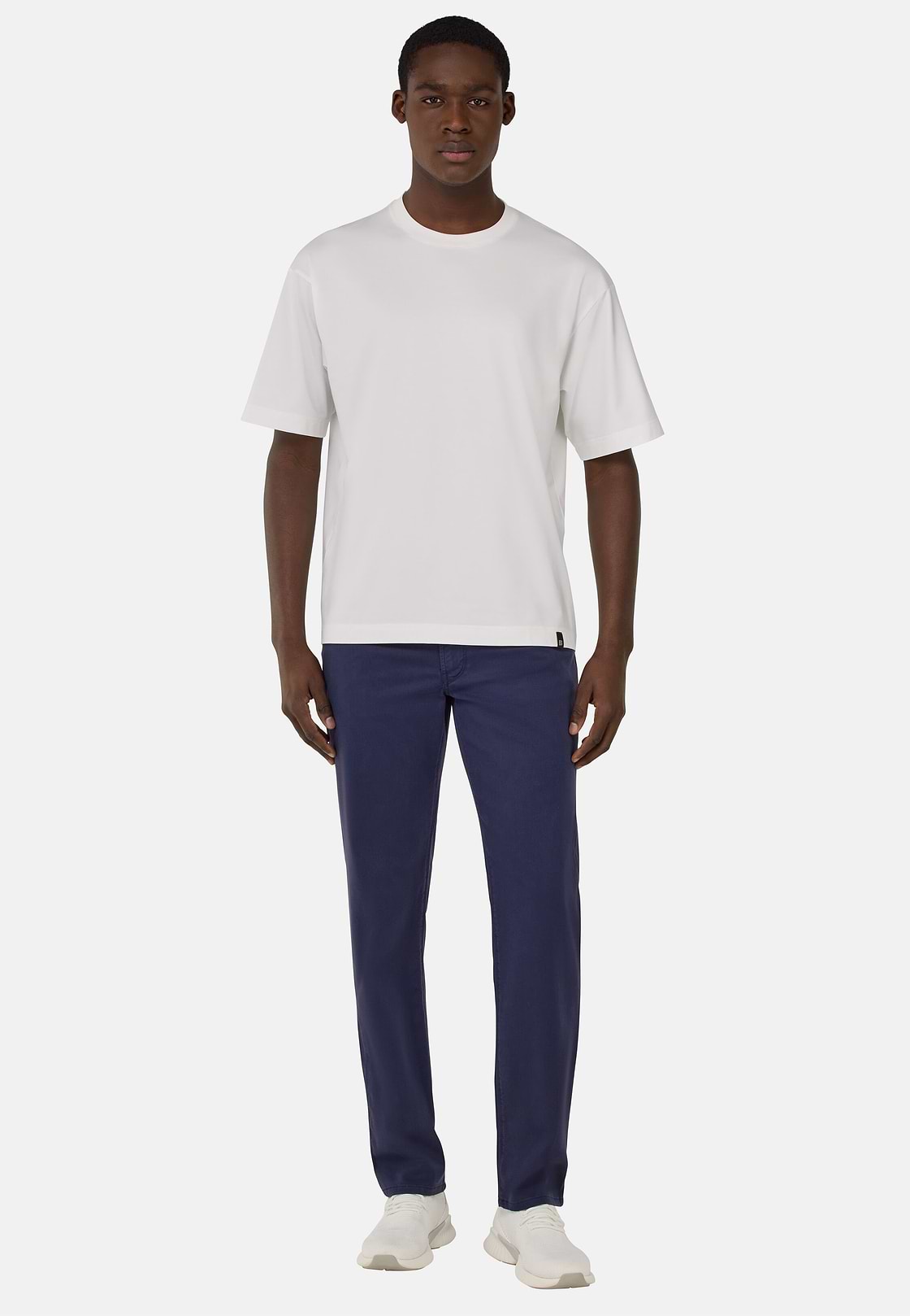 Stretch Cotton/Tencel Jeans, Navy blue, hi-res