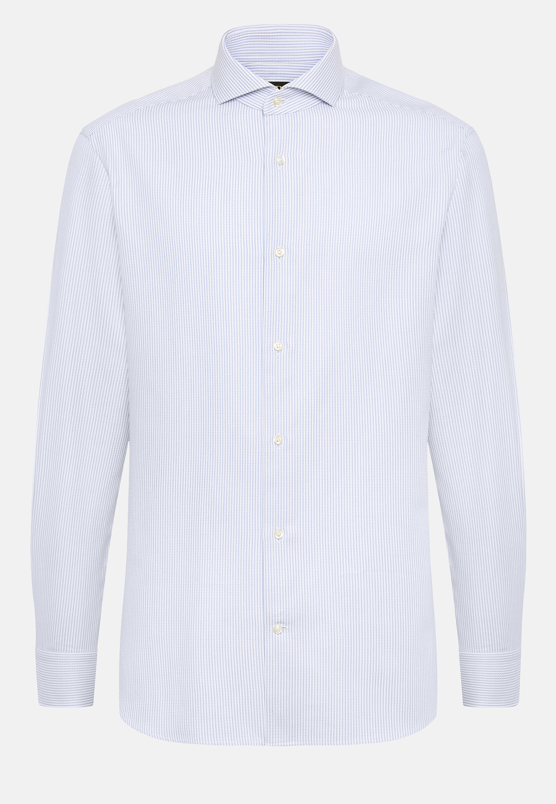 Dobby Napoli Collar Shirt Slim Fit, Light Blue, hi-res