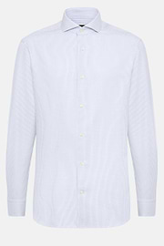 Dobby Napoli Collar Shirt Slim Fit, Light Blue, hi-res