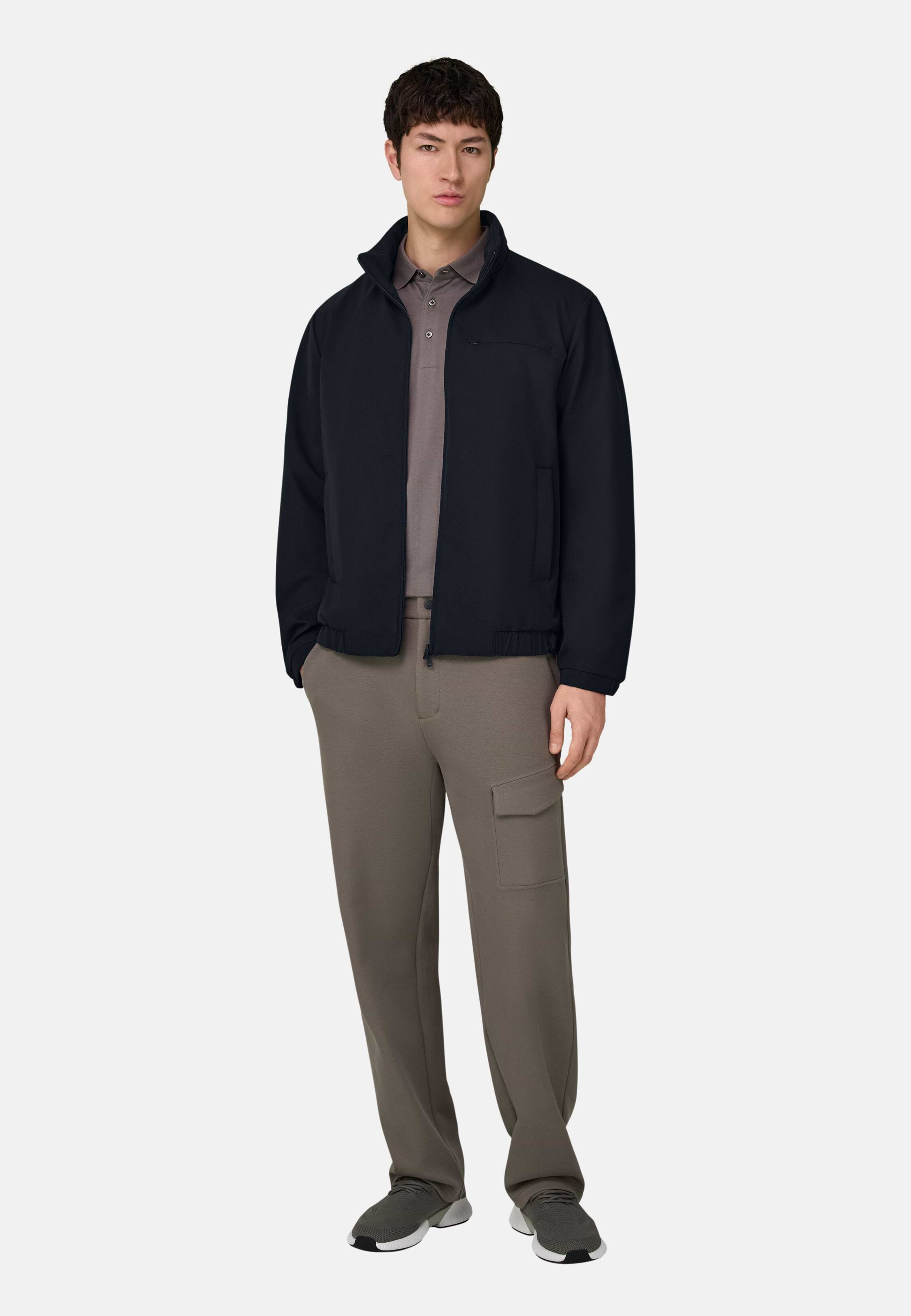 Men's Technical Fabric Bomber Jacket | Boggi Milano Men's Technical Fabric Bomber Jacket | Boggi Milano