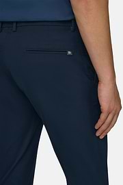 Stretch Cotton Trousers, Navy blue, thumb, 5