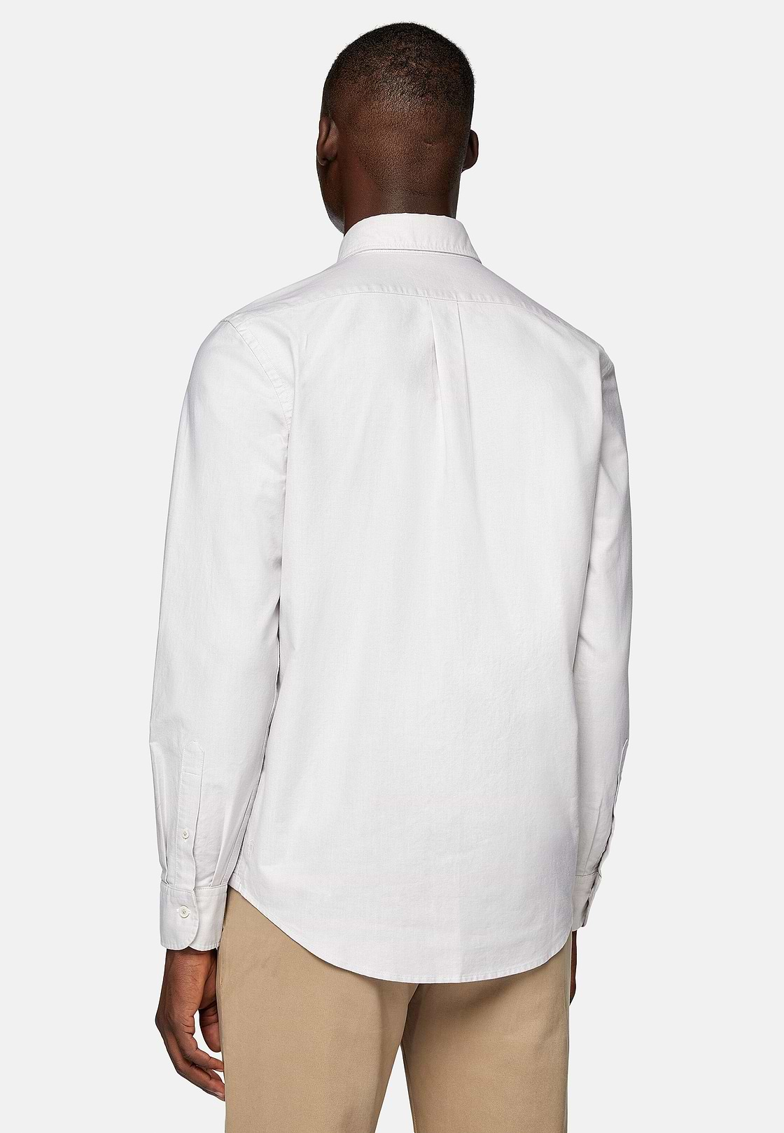 Chemise En Coton Oxford Bio Coupe Droite, Sable, hi-res