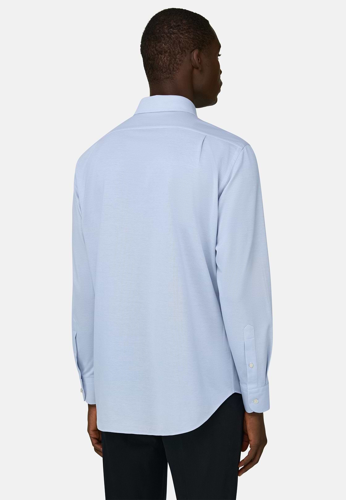 Polohemd Aus Japanischem Jersey Regular Fit, Hellblau, hi-res, 3