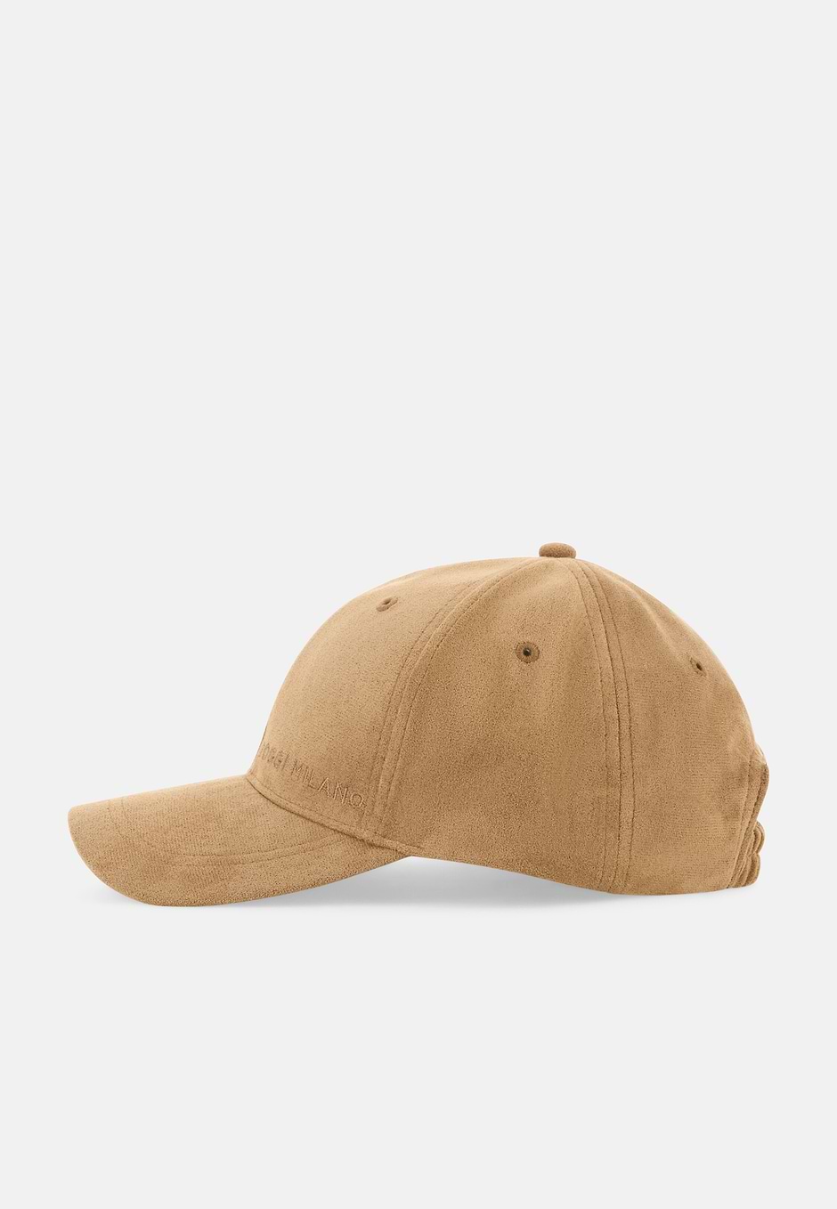 Casquette à visière en tissu effet suédé, Noisette, hi-res