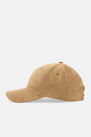 Peaked Cap in Suede-Look Fabric, Hazelnut, thumb, 1