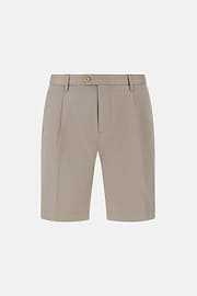 Bermuda En Coton Tencel Extensible, Taupe, hi-res