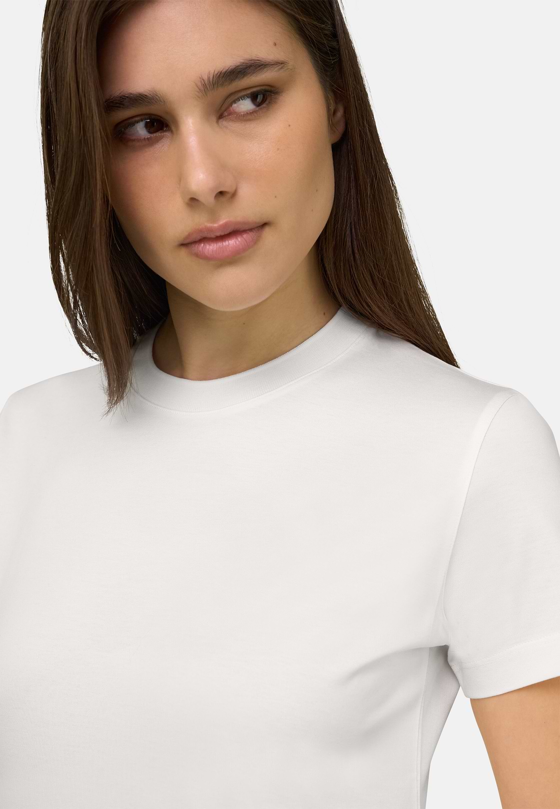 T-Shirt In Cotone Seta, Bianco, hi-res, 4