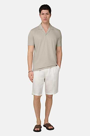 Poloshirt aus Leinenmischung, Sand, thumb, 2