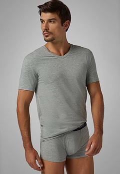 Camiseta En Punto De Algodón Elastificado