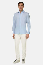 Jeans In Cotone Tencel, Bianco, thumb, 2