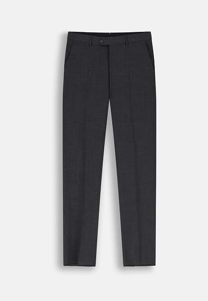 Trousers in Pure Wool Travel, Grey, hi-res