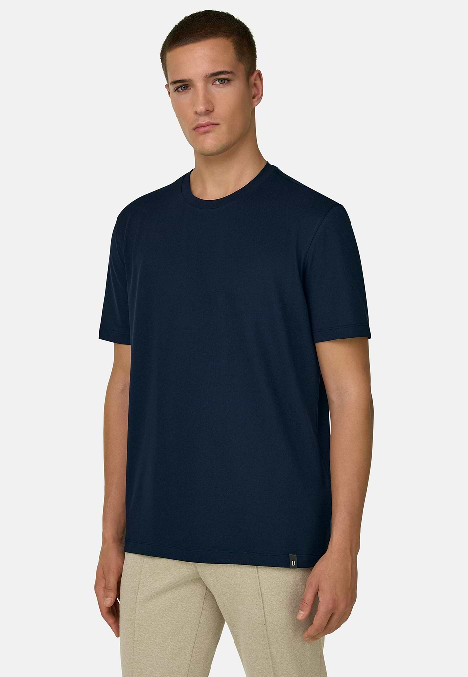 T-Shirt En Piqué Performant avec fil S-Café®, bleu marine, hi-res