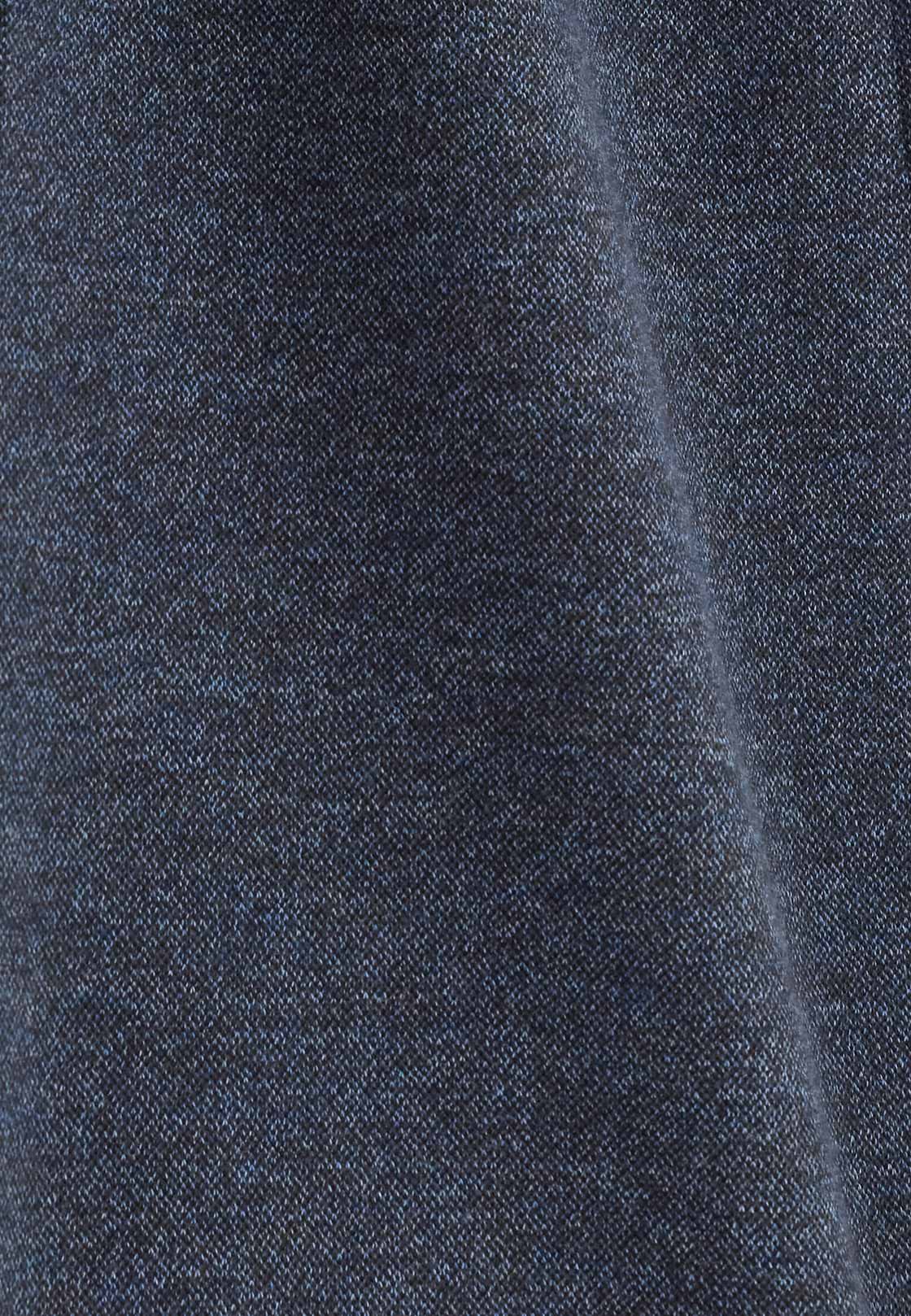 BROOKLYN | Double-Breasted Micro Patterned Blazer in Cotton and Wool, Indigo, hi-res, 5