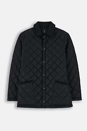 Peacoat Padded in Technical Fabric, Navy blue, thumb, 6