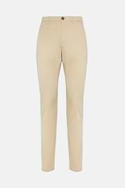 Pantalon En Coton Tencel Extensible, Sable, hi-res