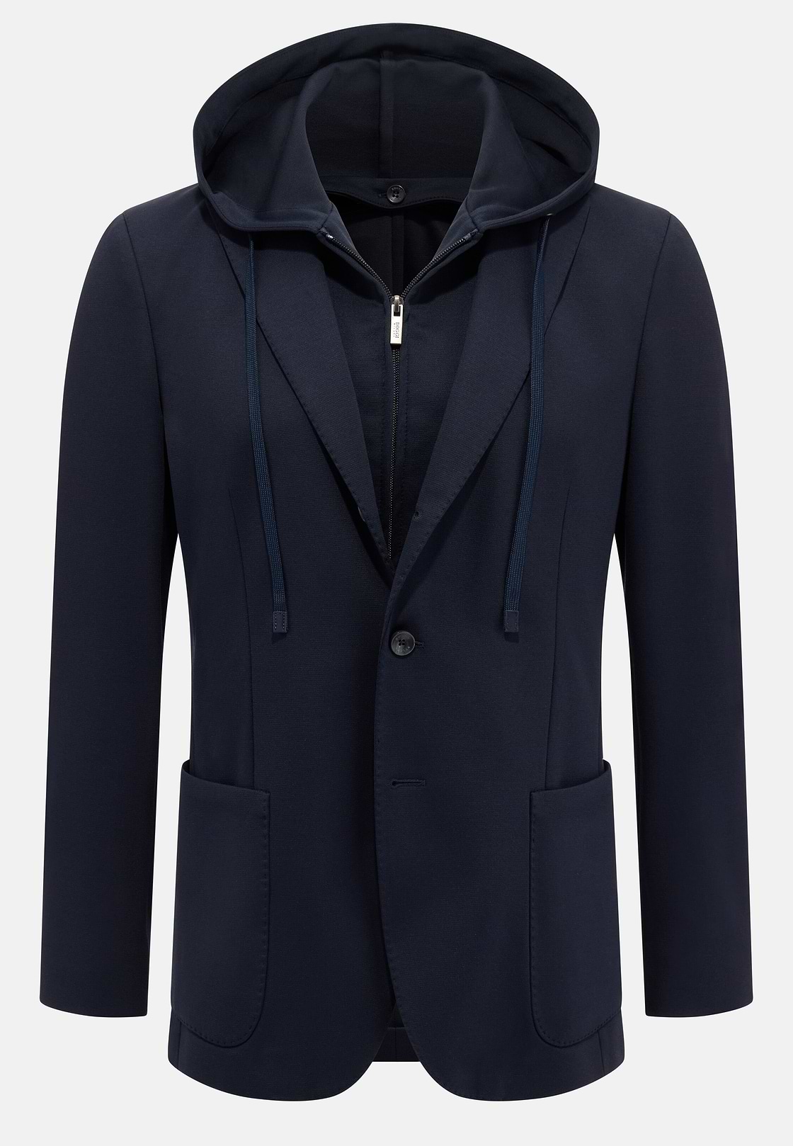 Madison Cotton Blend Sweatshirt Jacket, Navy blue, hi-res
