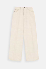 Wide Leg 5-Pocket Trousers, Cream, thumb, 5
