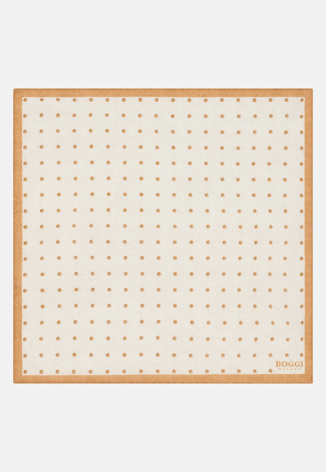 Polka Dot Linen Pocket Square, Orange, hi-res, 2