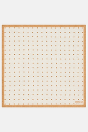 Polka Dot Linen Pocket Square, Orange, thumb, 2