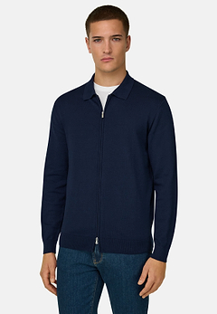 Maglia Full Zip In Cotone