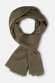 Herringbone Wool Scarf, Taupe, hi-res