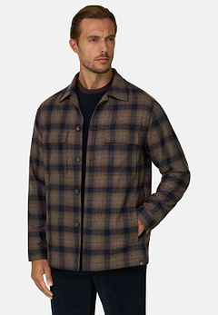 Hemdjacke mit Muster aus Wolle