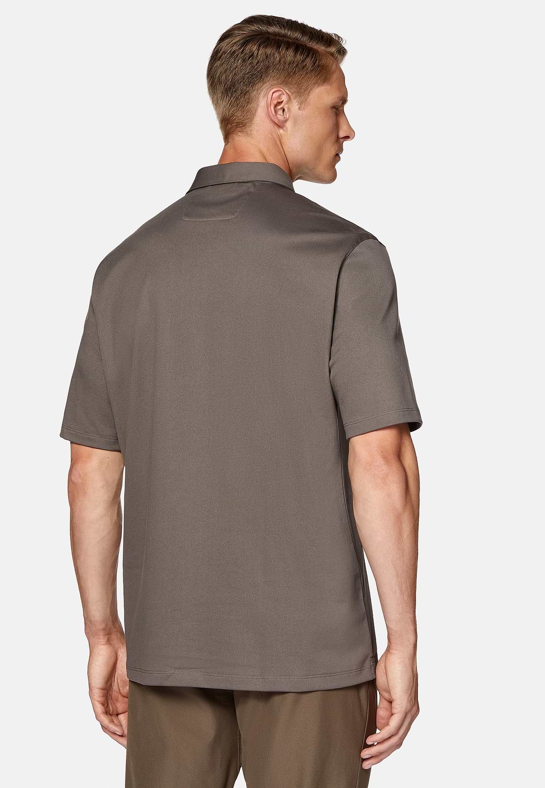 High-Performance Piqué Polo Shirt, Dark Grey, hi-res