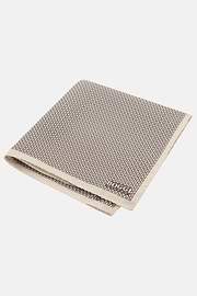 Geometric Silk Pocket Square, Cream, thumb, 1