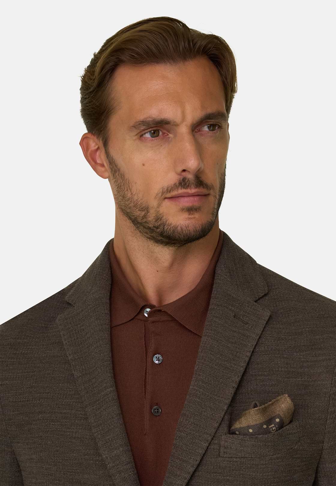 Blazer Micro Structured Wool, Brown, hi-res, 3