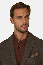 Blazer Micro Structured Wool, Brown, thumb, 3