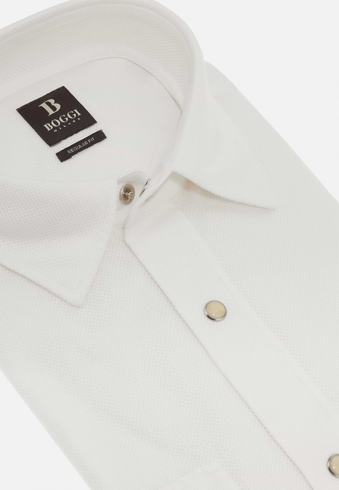 Regular Fit Cotton Shirt, White, hi-res