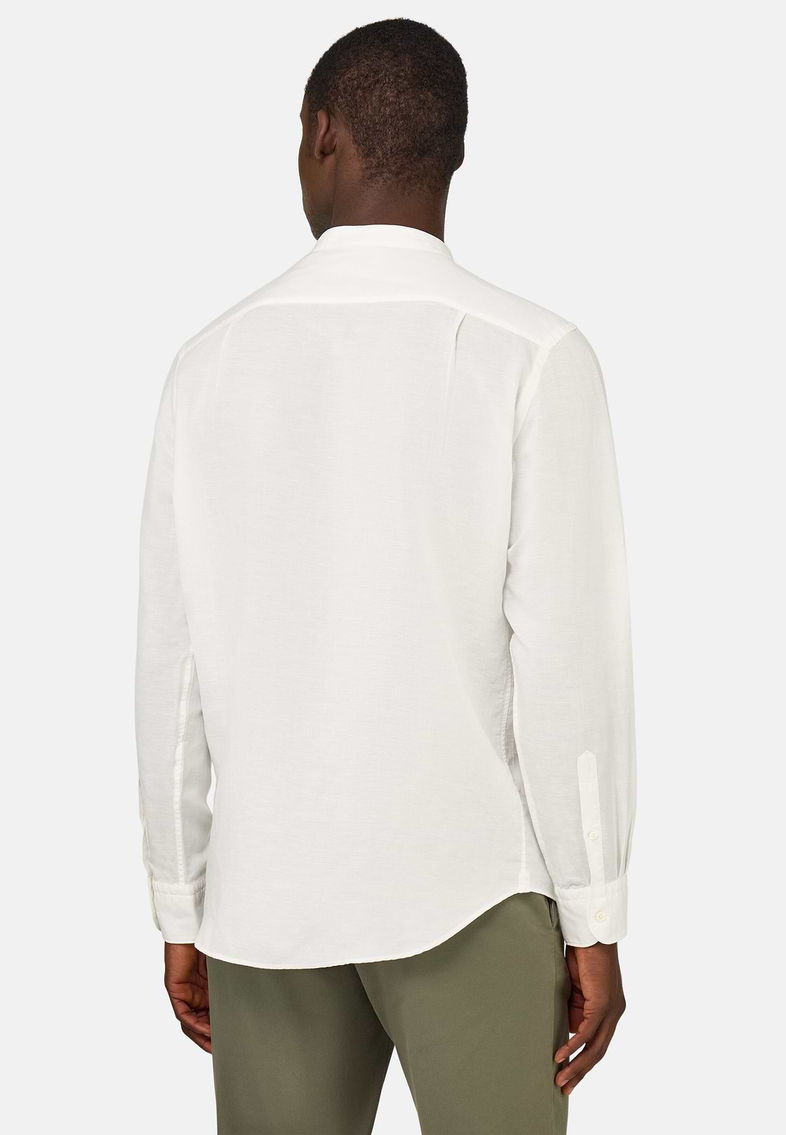 Regular Fit Tencel Linen Shirt, White, hi-res