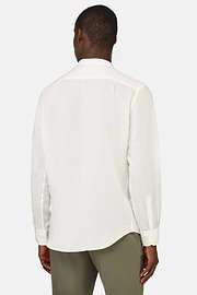 Regular Fit Tencel Linen Shirt, White, hi-res