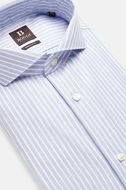 Striped Cotton Dobby Regular Fit Shirt, Light Blue, hi-res