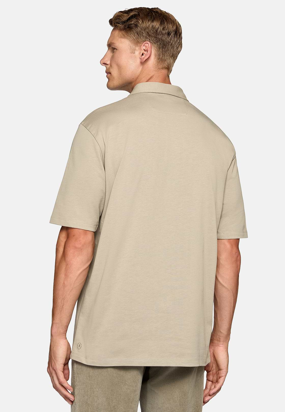 Poloshirt Aus Bio-Baumwoll-Mix, Taupe, hi-res