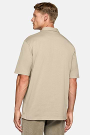 Poloshirt Aus Bio-Baumwoll-Mix, Taupe, hi-res