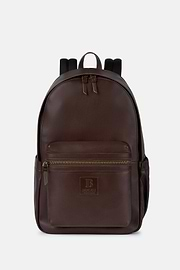 Backpack in Suede Leather, Brown, hi-res