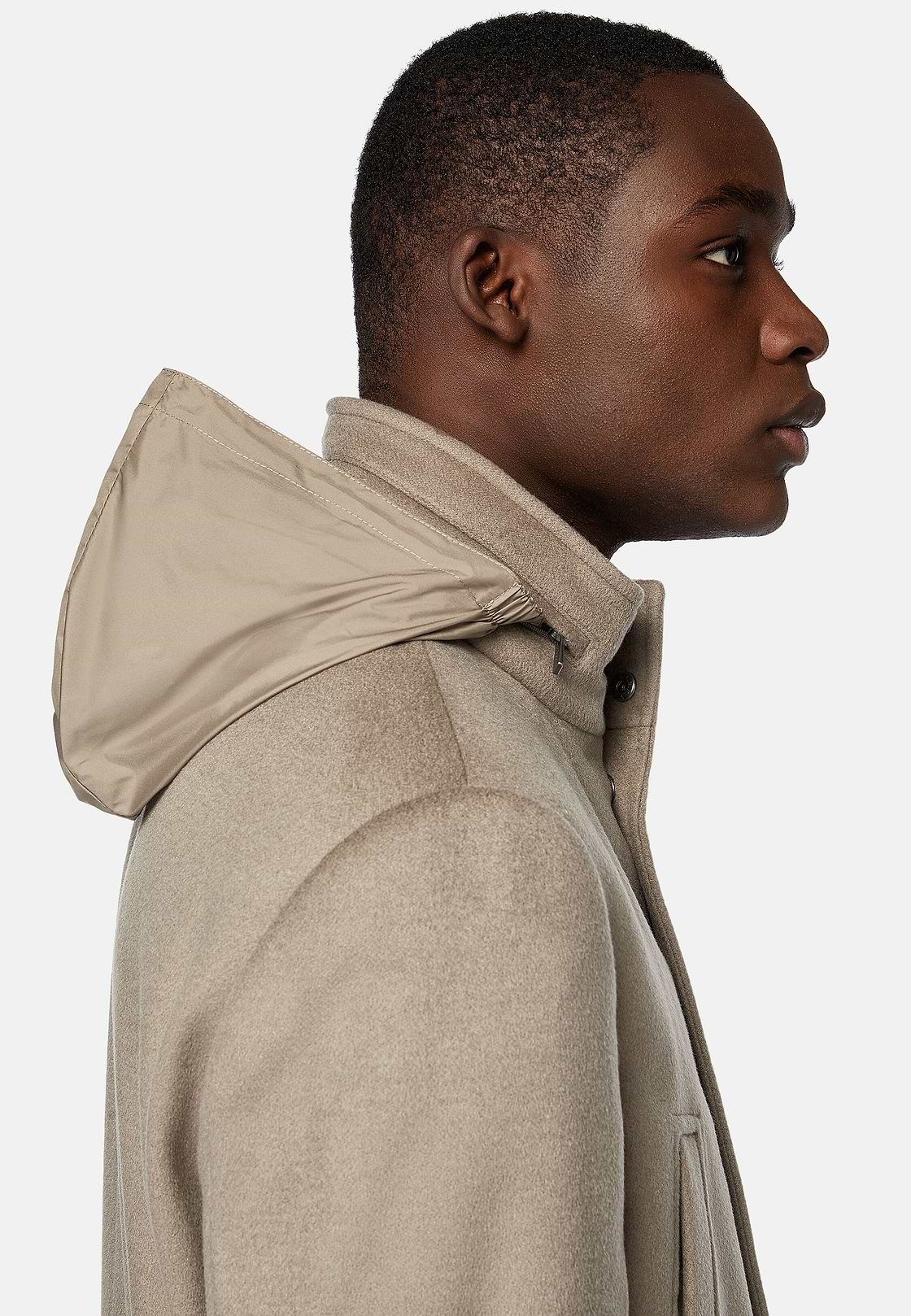 Car Coat Aus Kaschmir-Wolle, Gefüttert, Taupe, hi-res