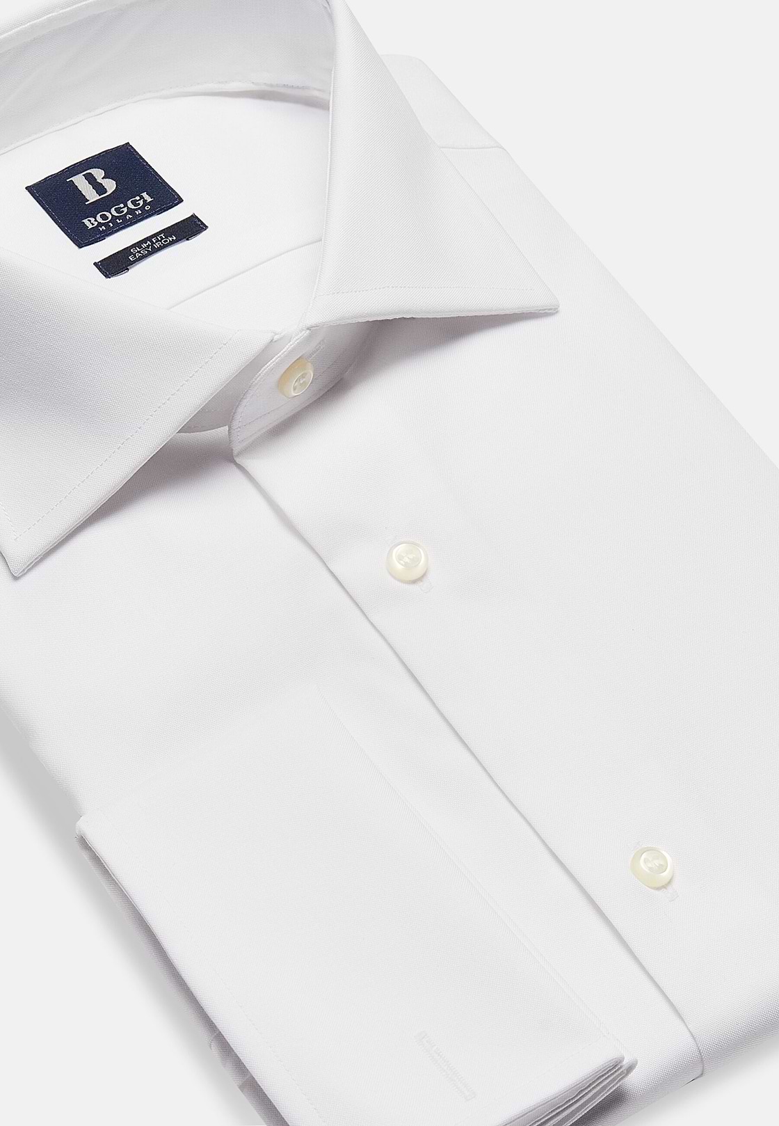 Stretch P.Point D.Cuff Windsor Collar Shirt Slim F, White, hi-res