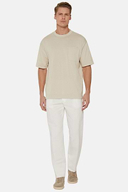 Cotton Linen Pants, White, hi-res