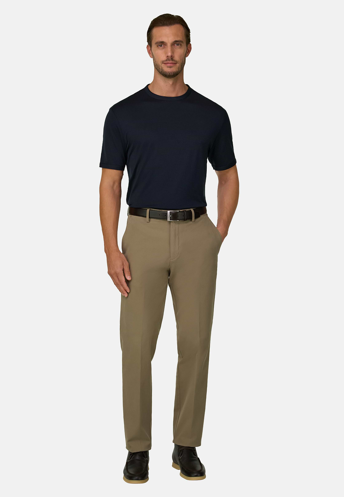 T-Shirt in Wool Jersey WOOLTECH, Navy blue, hi-res, 2