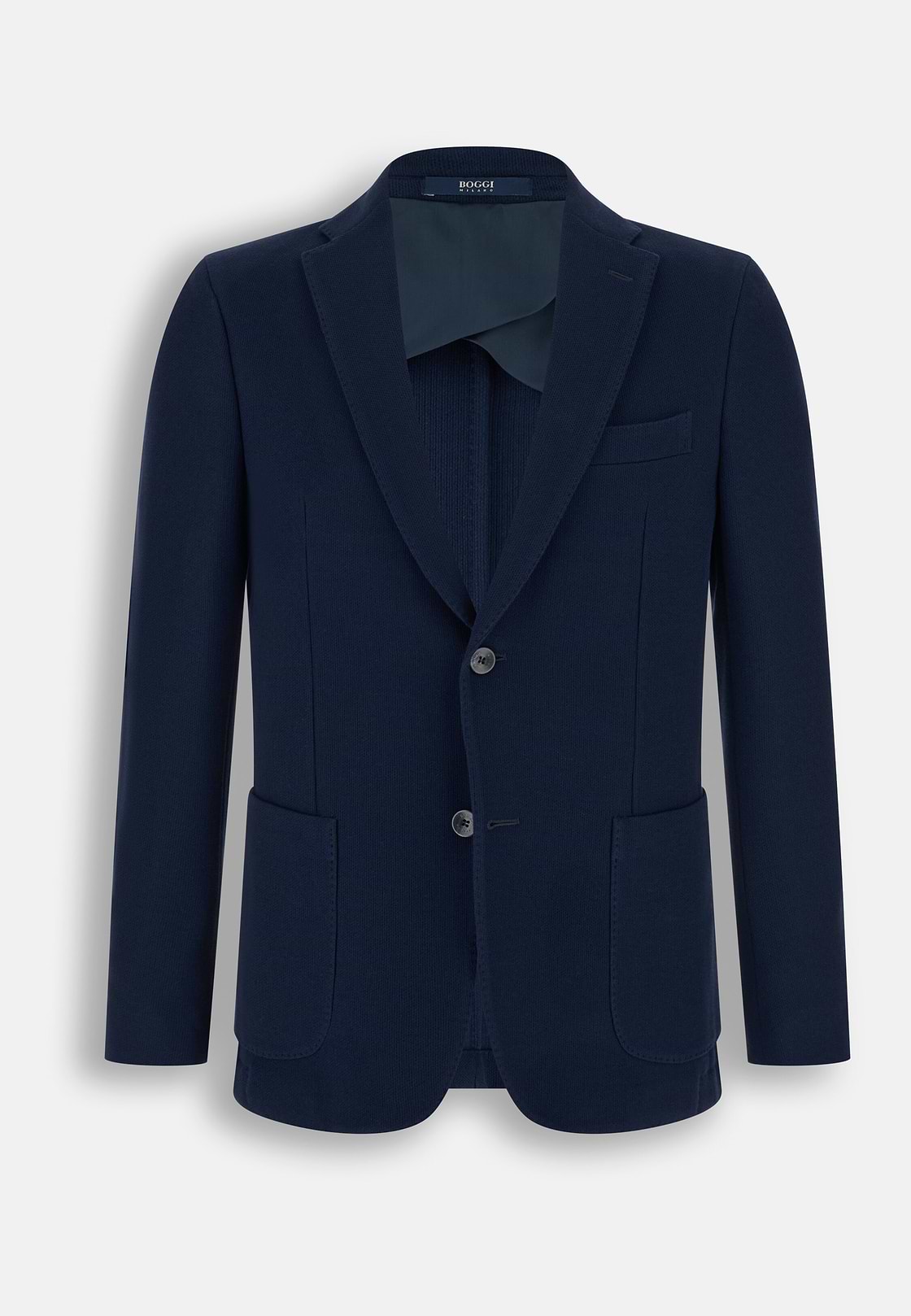 Navy Cotton B Jersey Jacket, Navy blue, hi-res, 6