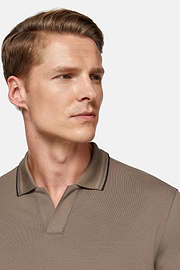 Hochwertiges Piqué-Poloshirt, Braun, hi-res