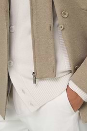 Sweatshirt Blazer Columbus in Cotton Blend B Jersey, Taupe, thumb, 3
