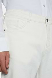 Cream Stretch Denim Jeans, Cream, hi-res