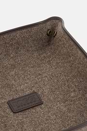 Sleutelschaal in Leer en Wol, Taupe, thumb, 2