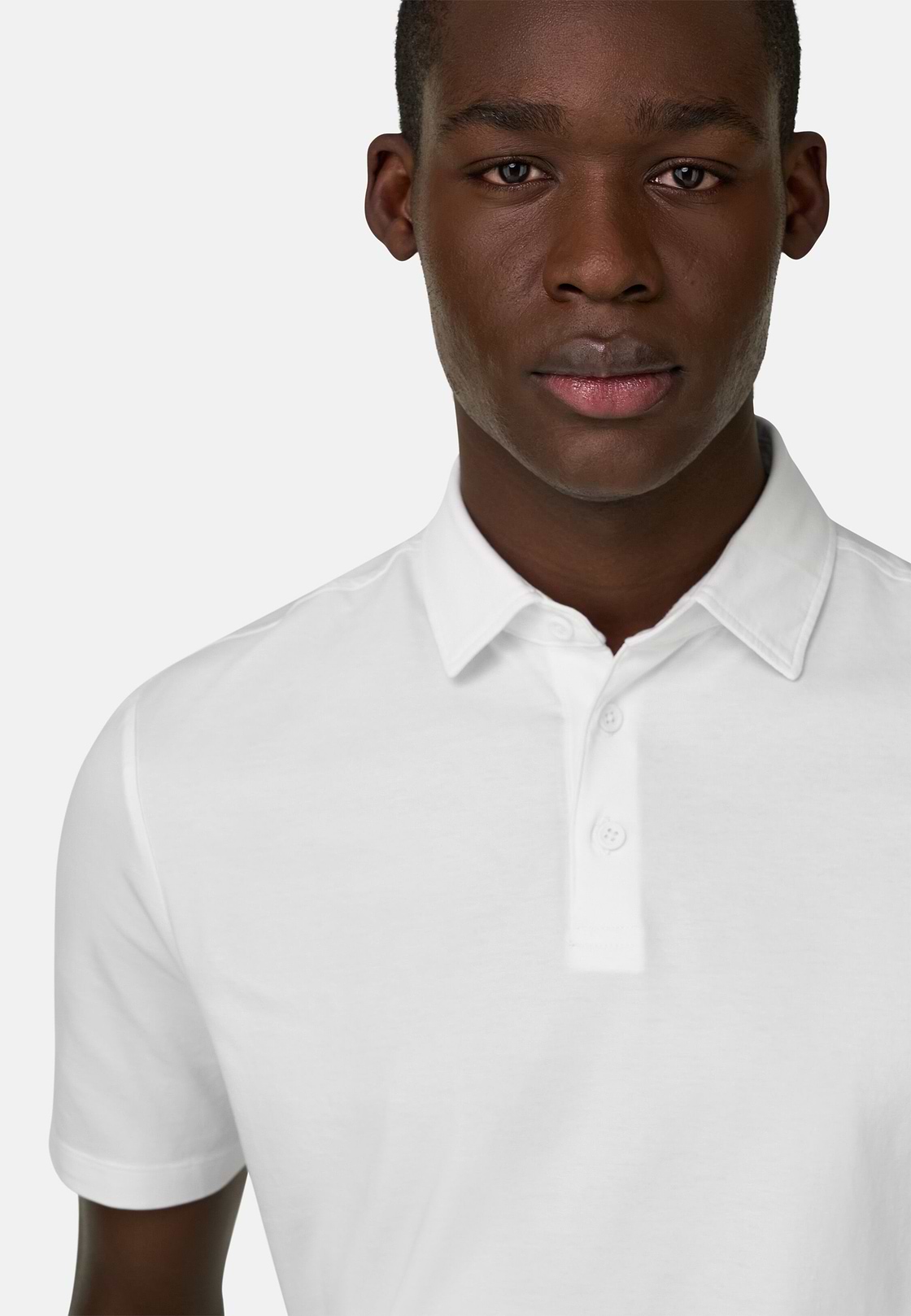 Polo Aus Elastischer Supima-Baumwolle, Weiß, hi-res, 4