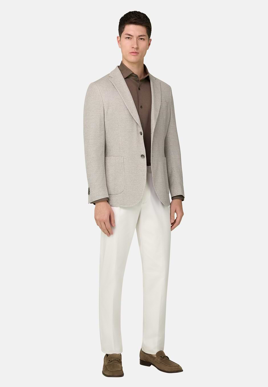 Chaqueta de Microestructura de Puro Algodón B Jersey, Taupe, hi-res