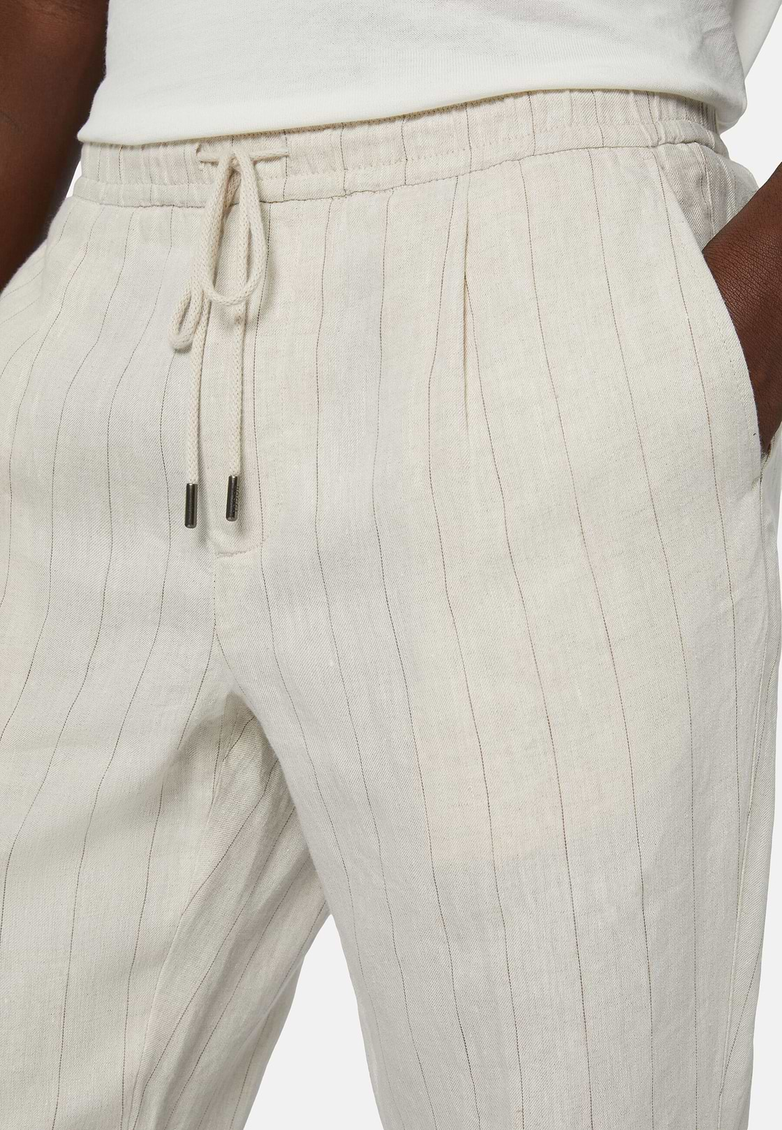 City Linen Trousers, Beige, hi-res